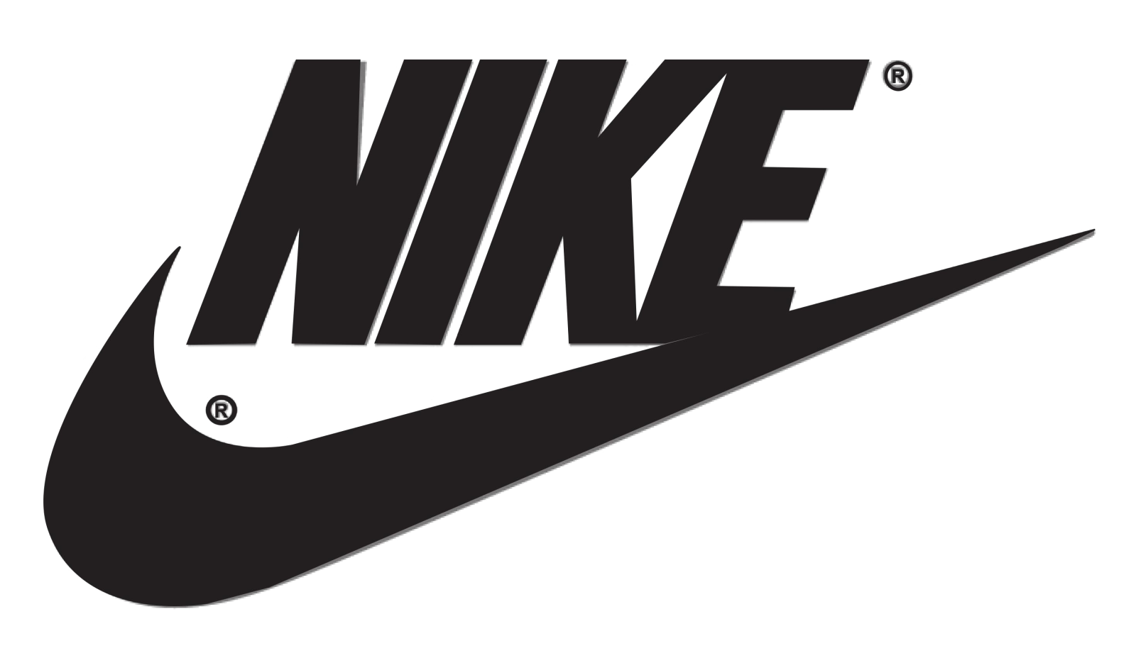 the nike logo on a white background