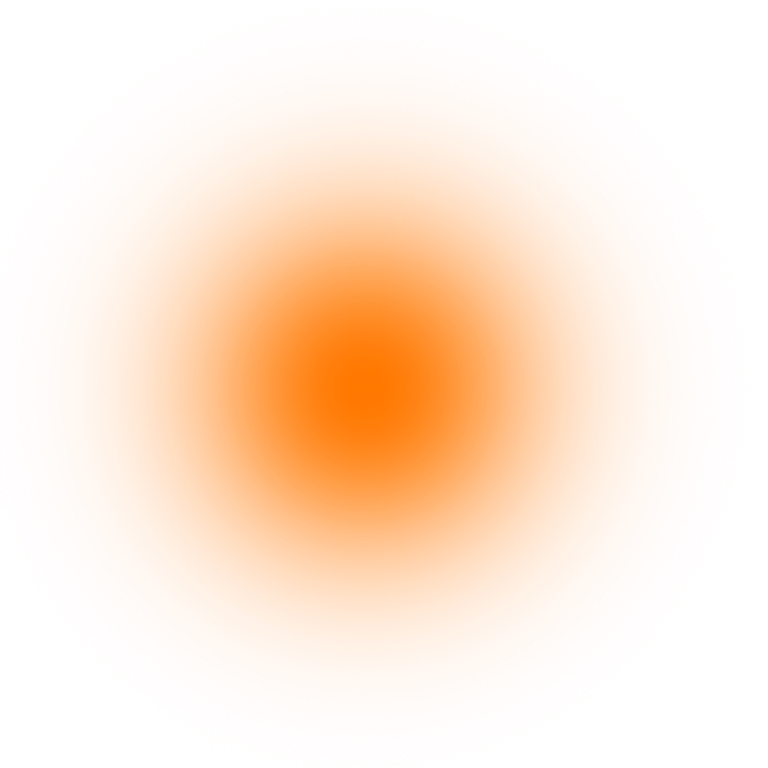 an orange circle on a white background