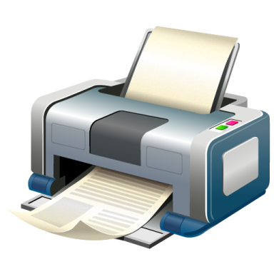 a printer with a roll of paper on it