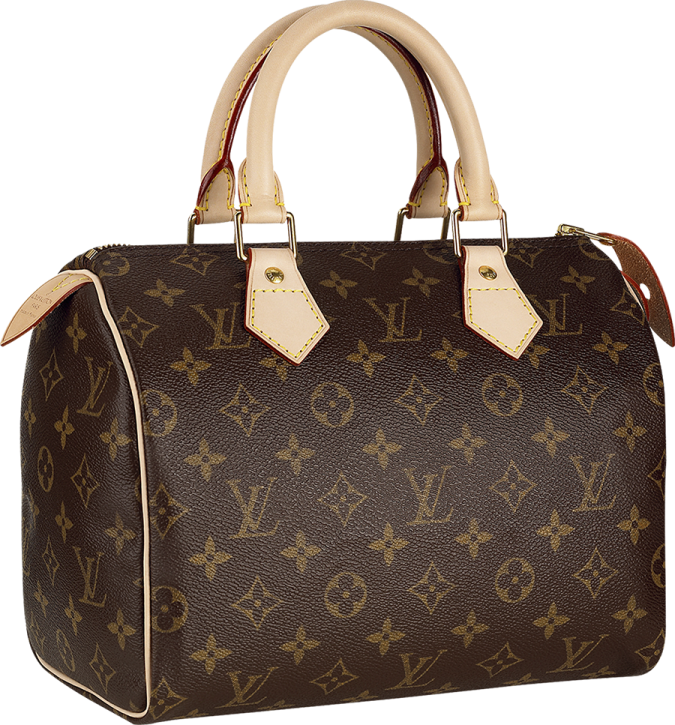 a brown and white louis vu handbag