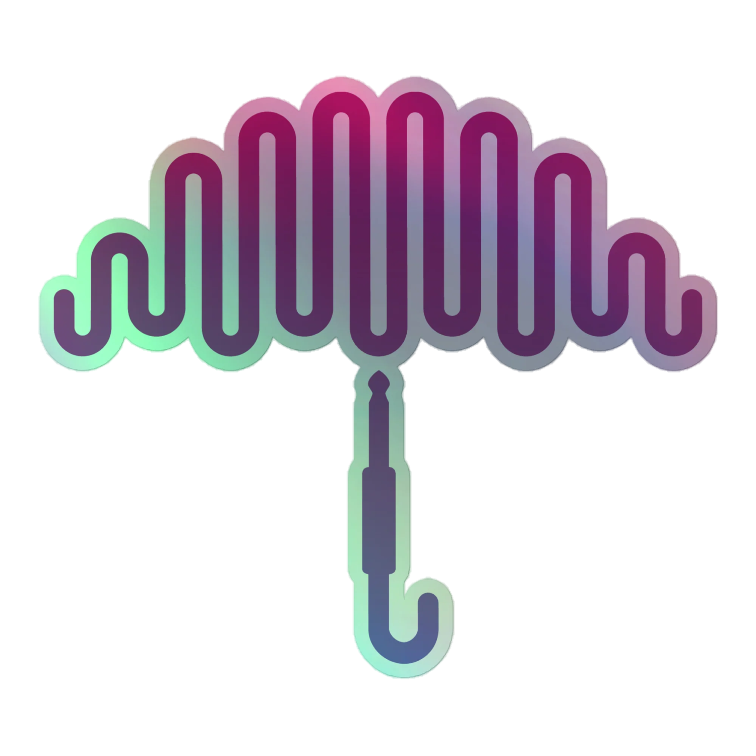 a colorful umbrella on a white background