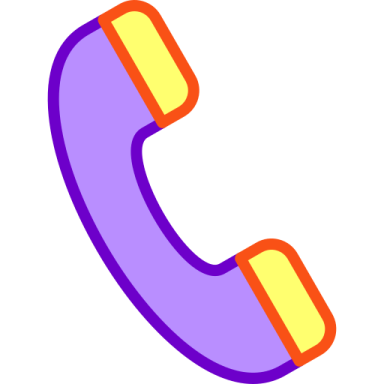 a purple and yellow phone