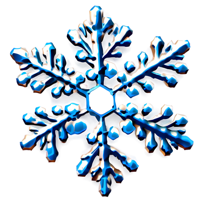 a blue and white snowflake