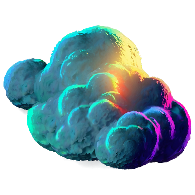 an image of a cloud with colored smoke