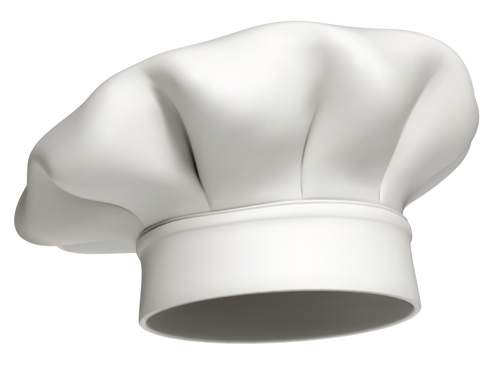 a chef's hat on a white background