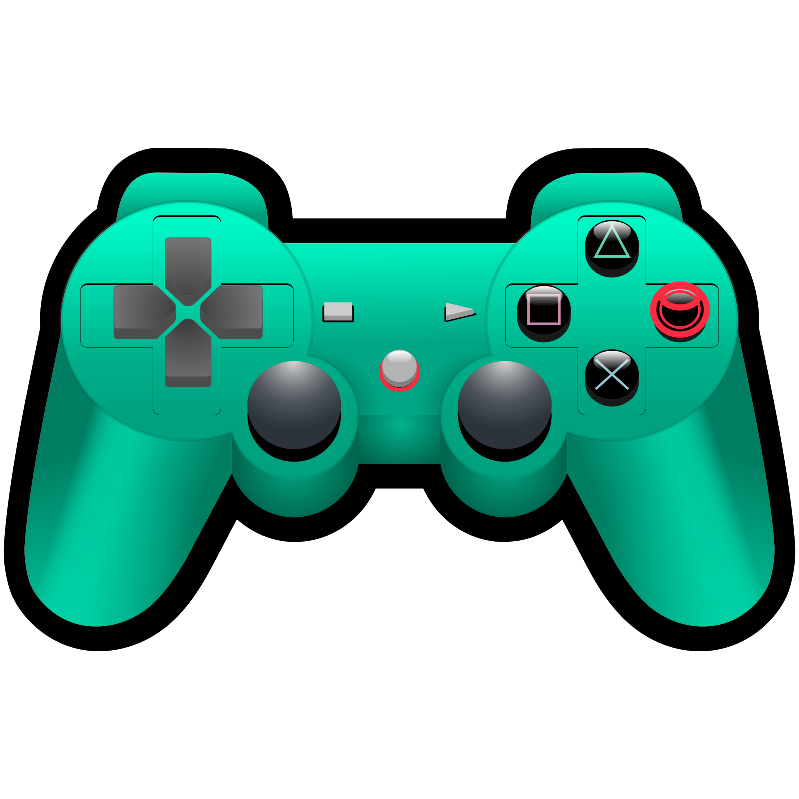 a green video game controller