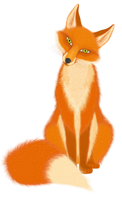 a red fox sitting on the ground