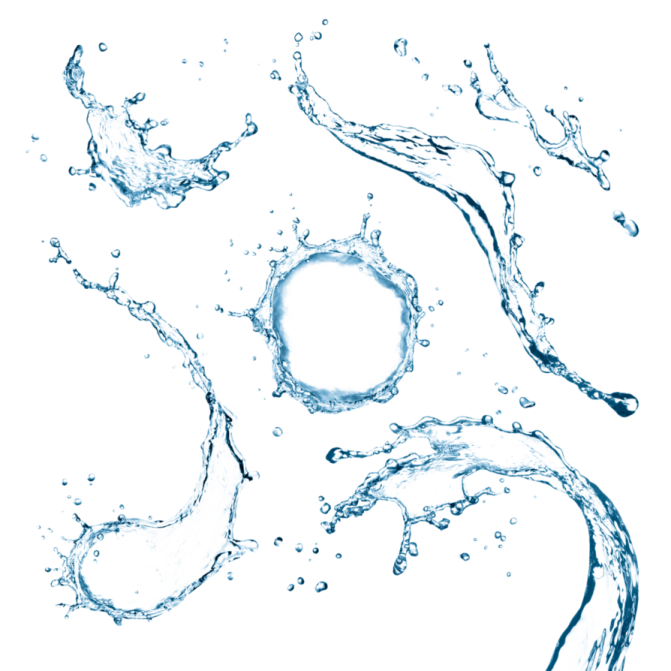 water bubbles in the shape of a circle