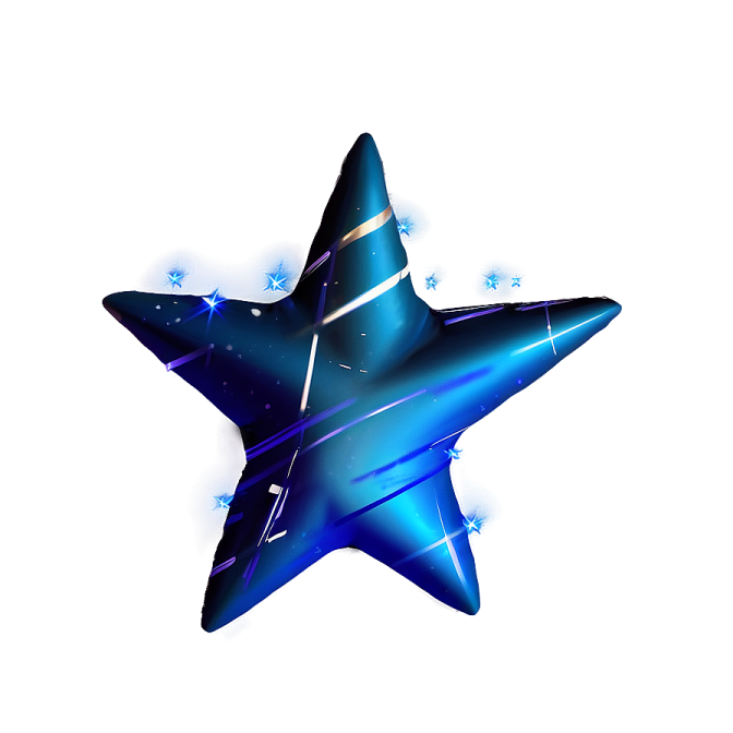a blue star on a white background