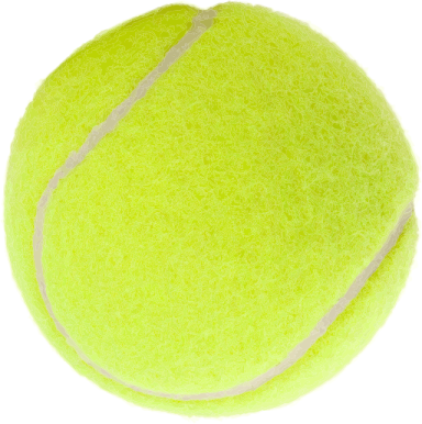 a tennis ball on a white background