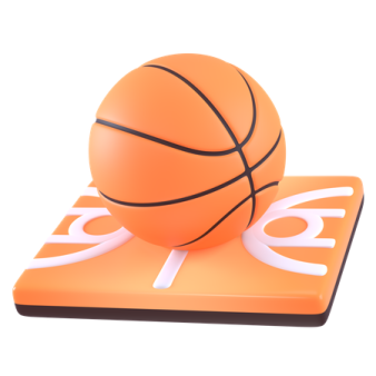 a basketball ball sitting on top of an orange coaster