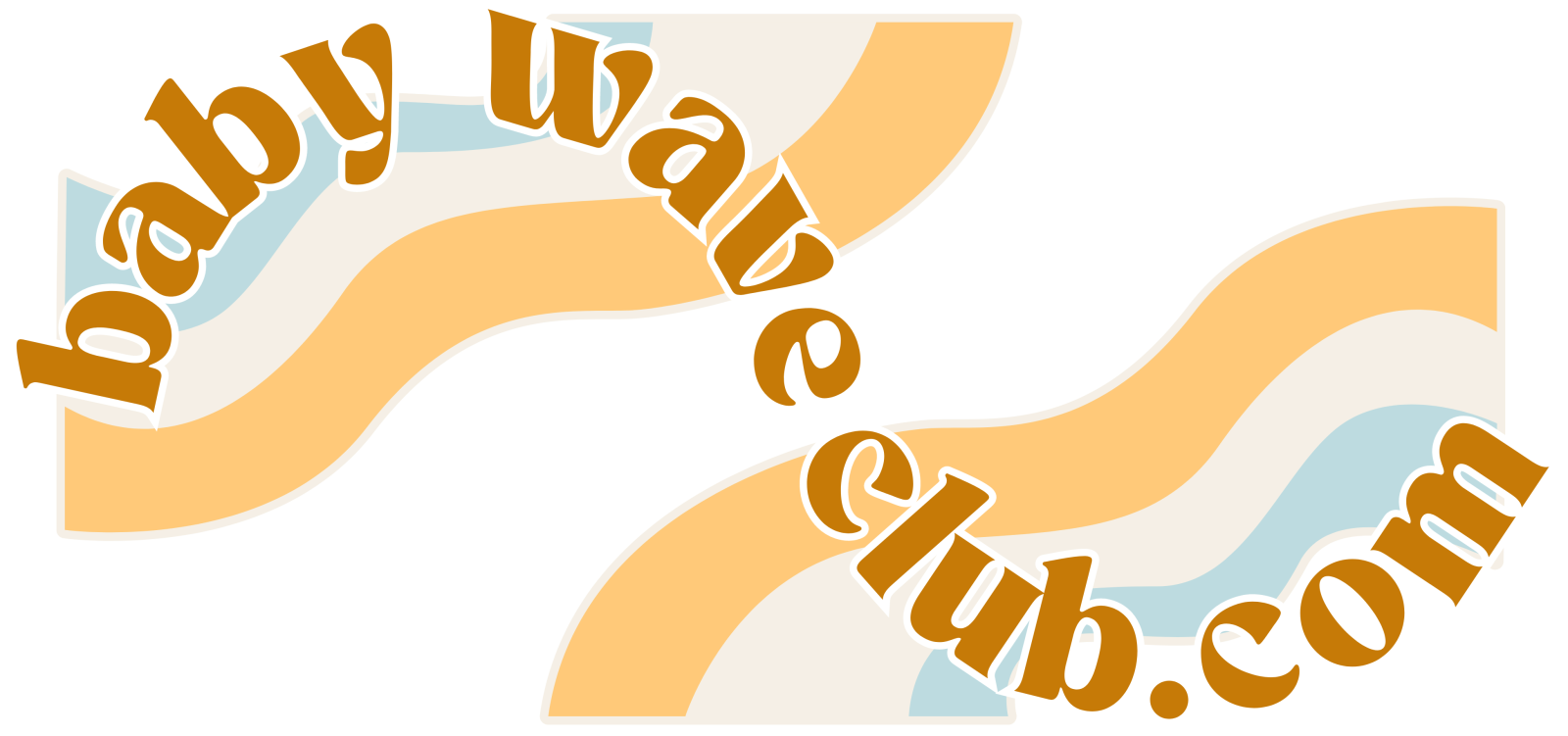 a pair of orange and blue waves with the words