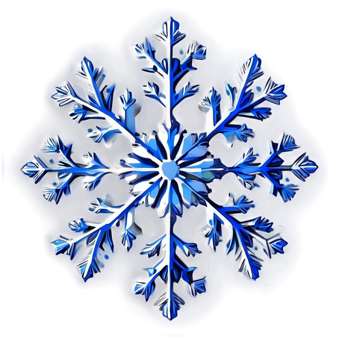 a blue snowflake on a white background