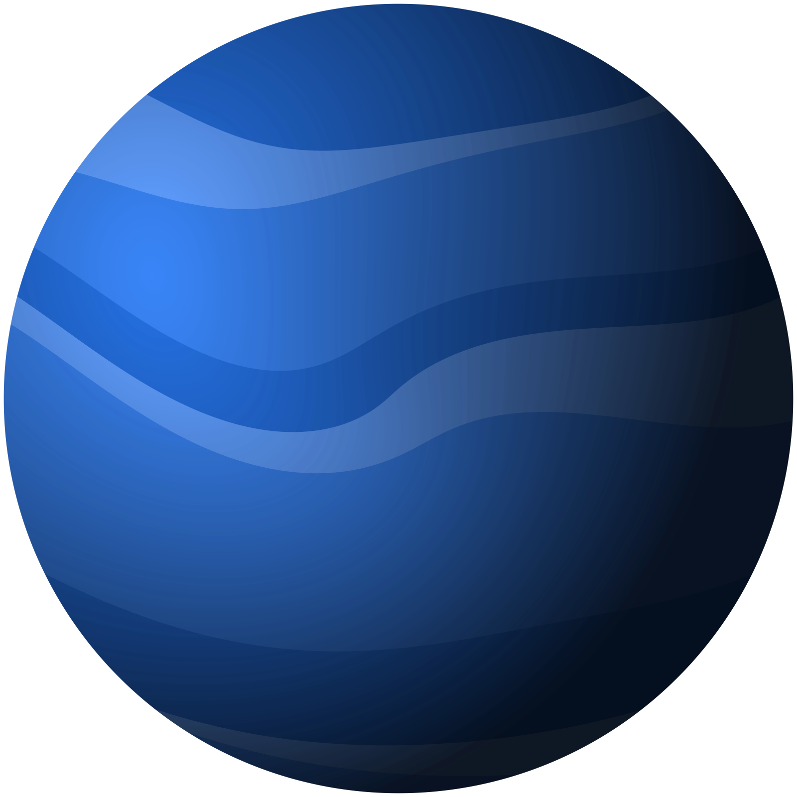 a blue sphere on a white background