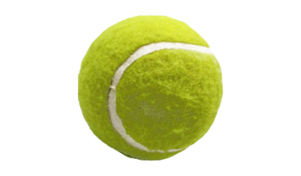 a tennis ball on a white background