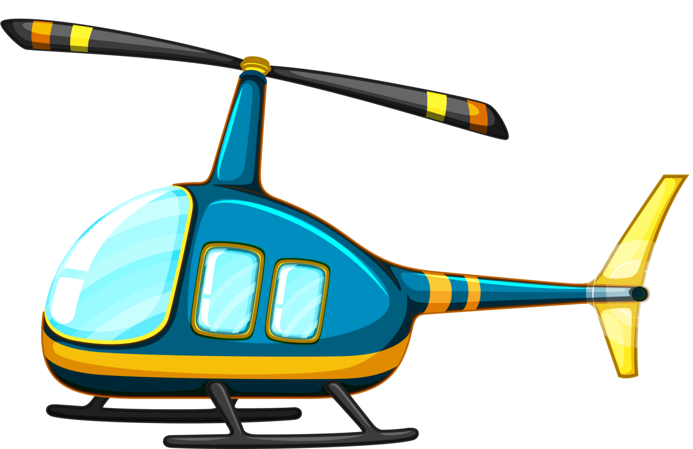 a blue helicopter on a white background
