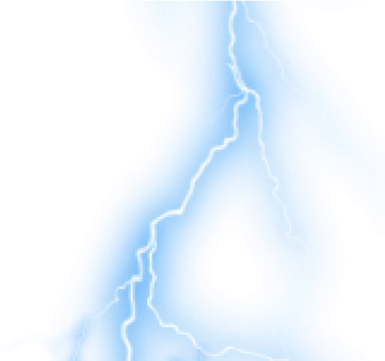 a blue and white background with lightning