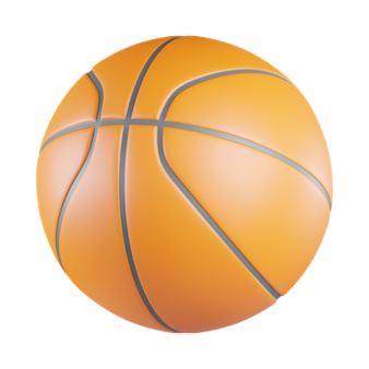 a basketball ball on a white background