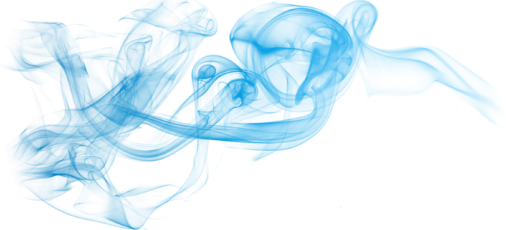 blue smoke on a white background