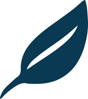 a blue leaf on a white background