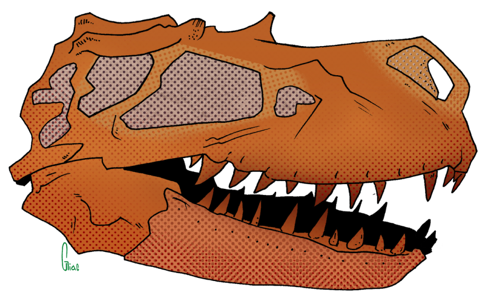 a drawing of a t - rex