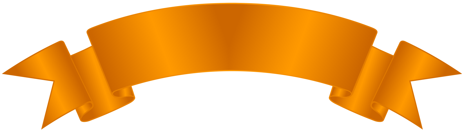 an orange ribbon on a white background