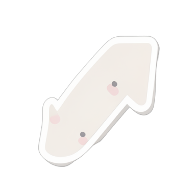 a white mouse mouse with pink ears on it
