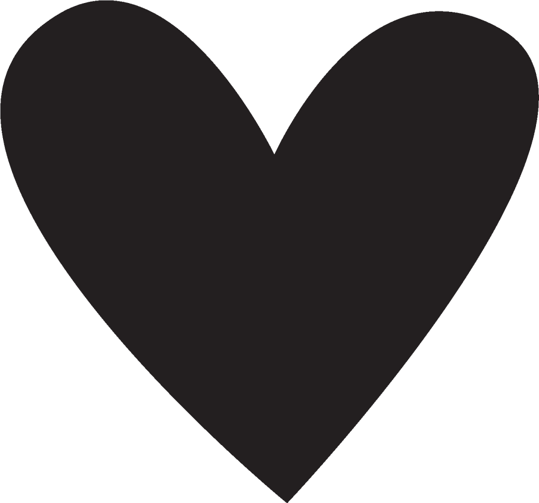 a black and white heart icon