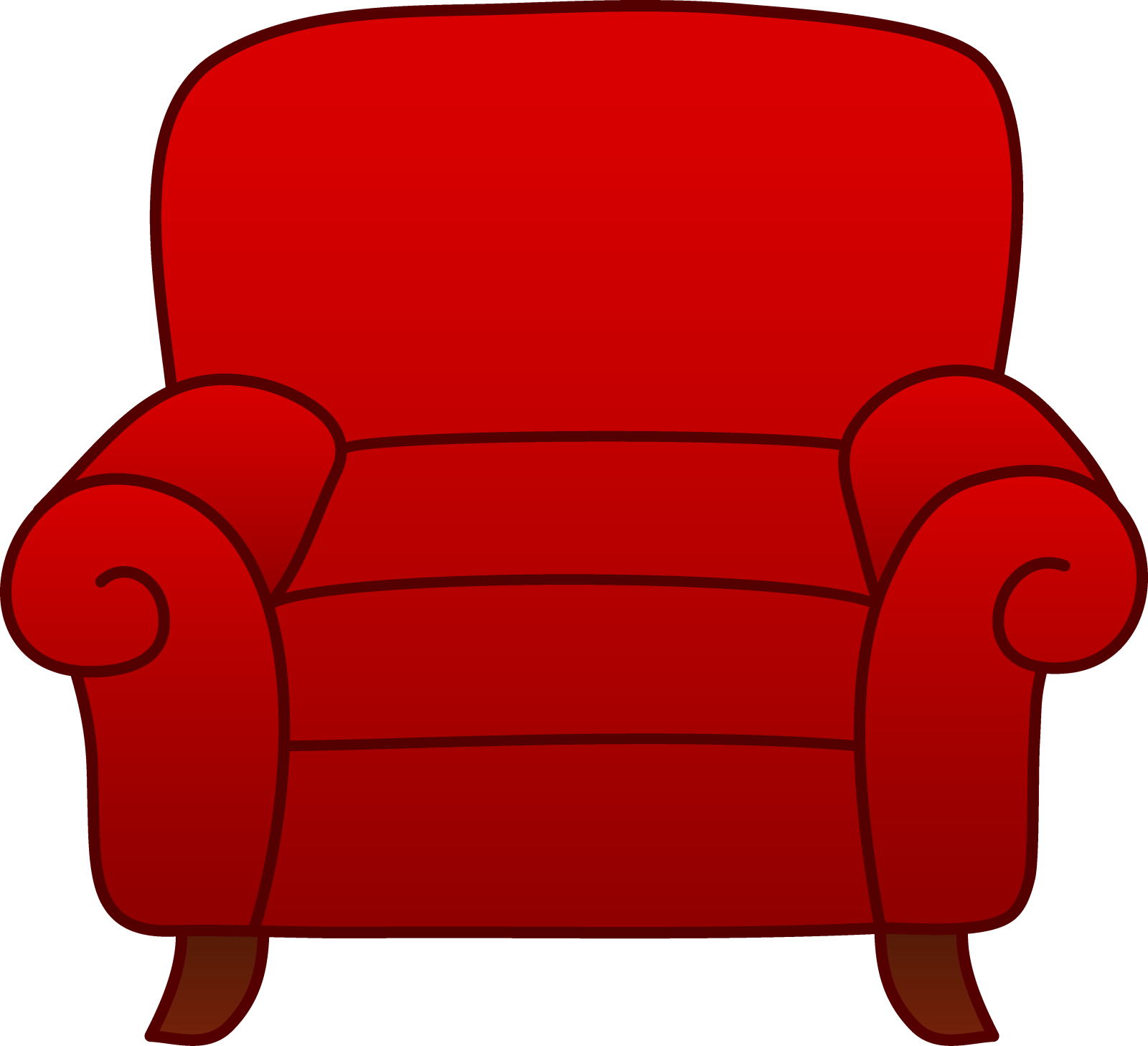 a red chair clipart