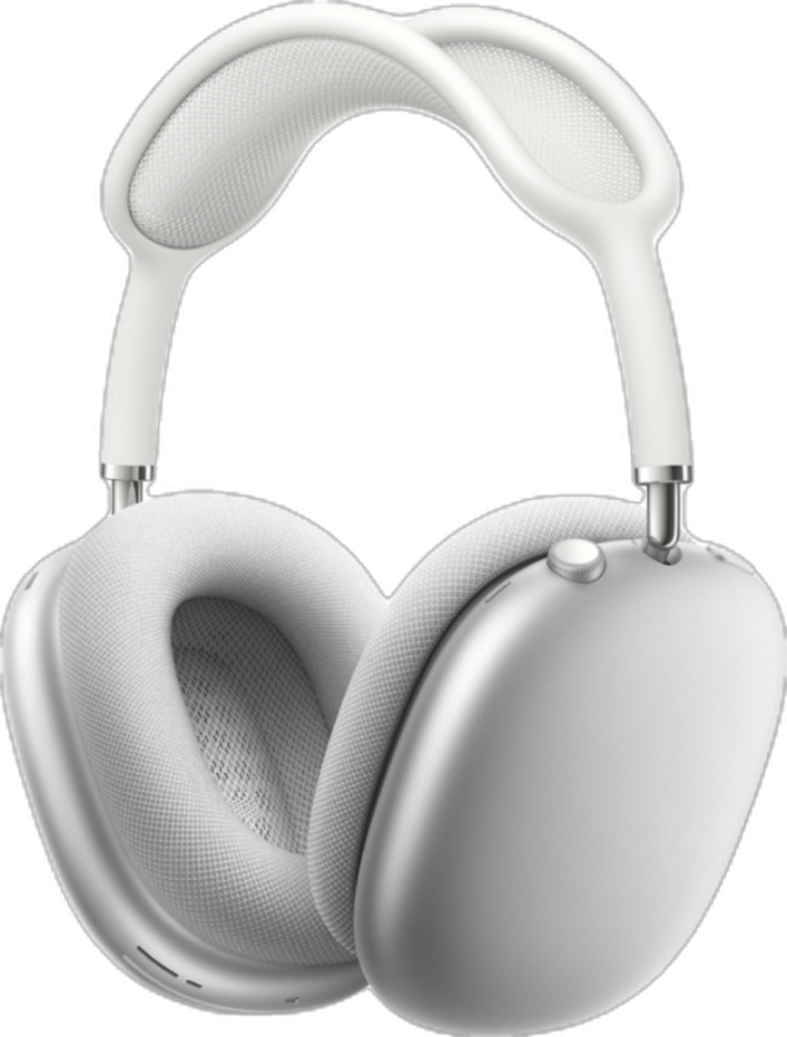 a pair of headphones on a white background