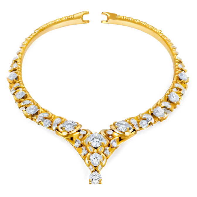 a gold and diamond necklace
