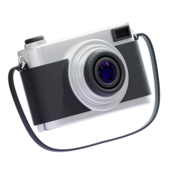 a camera with a lens attached to it