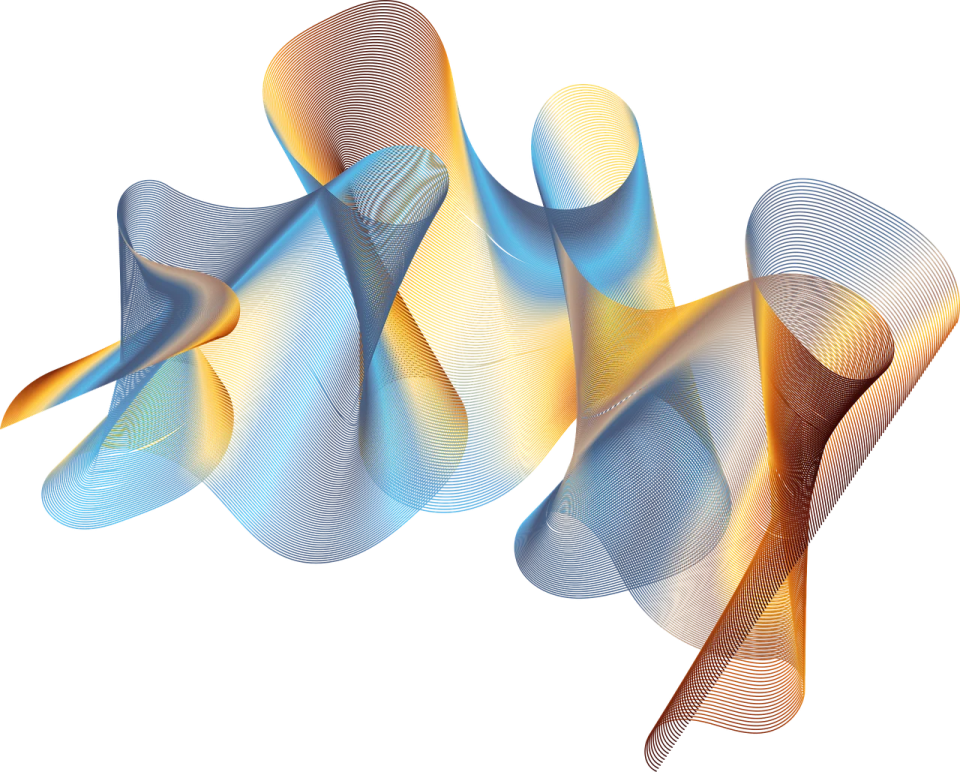 an image of a group of wavy shapes