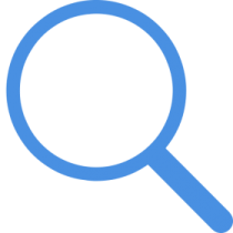 a magnized icon with a blue outline