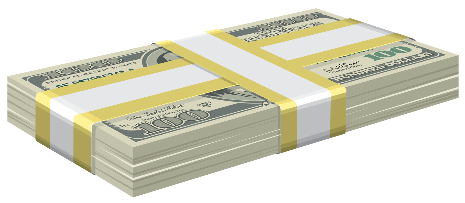 a stack of hundred dollar bills