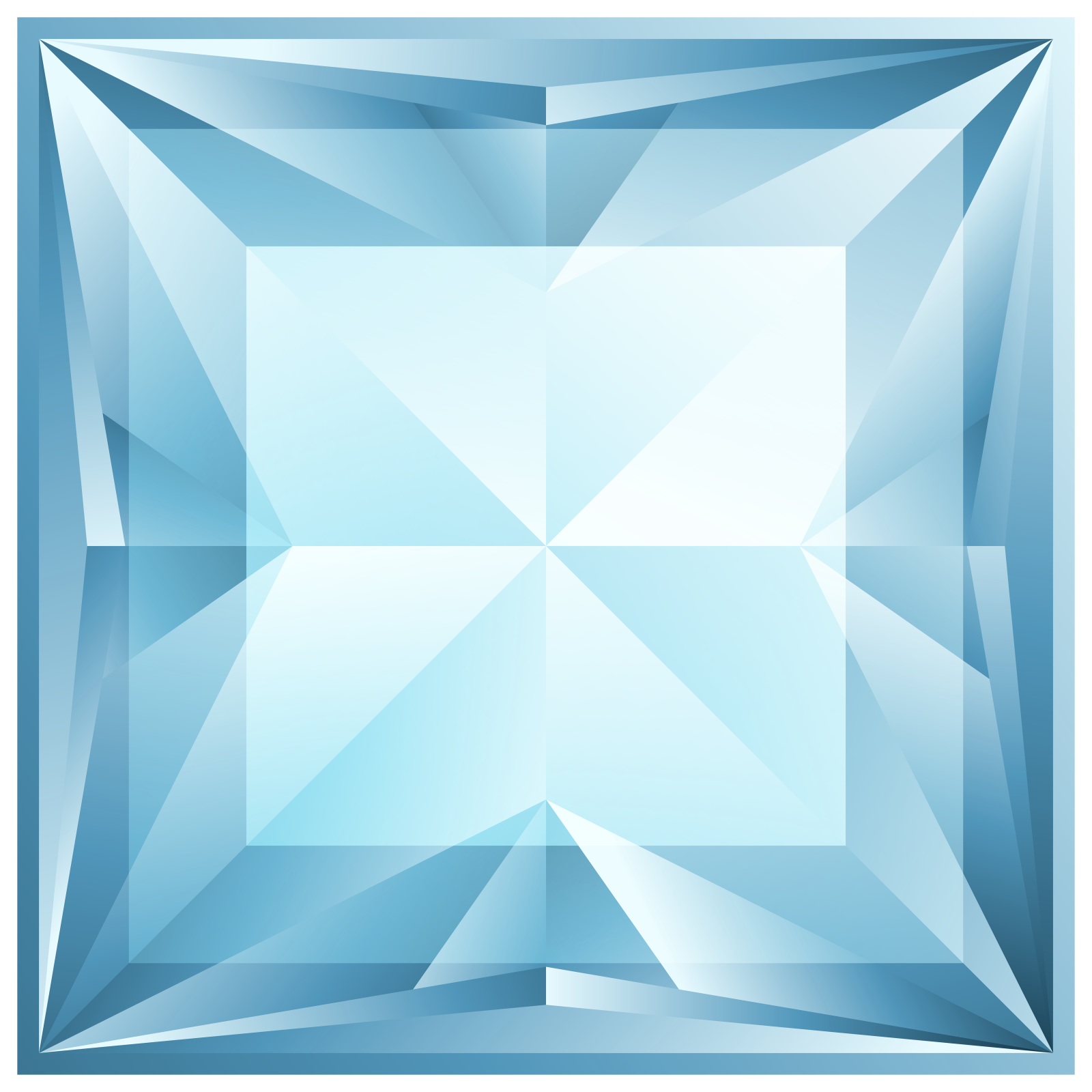 a blue diamond on white background