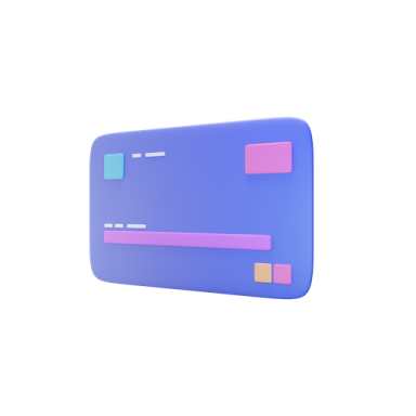 a credit card on a white background