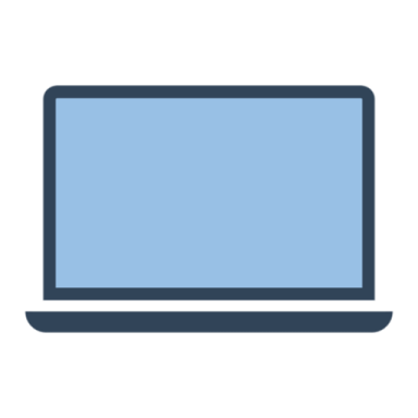 a laptop on a white background
