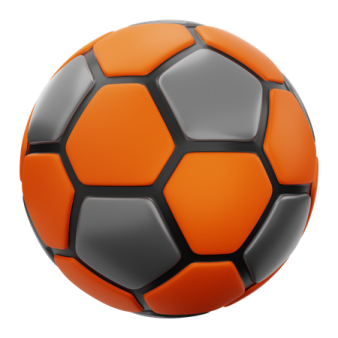 a soccer ball on a white background