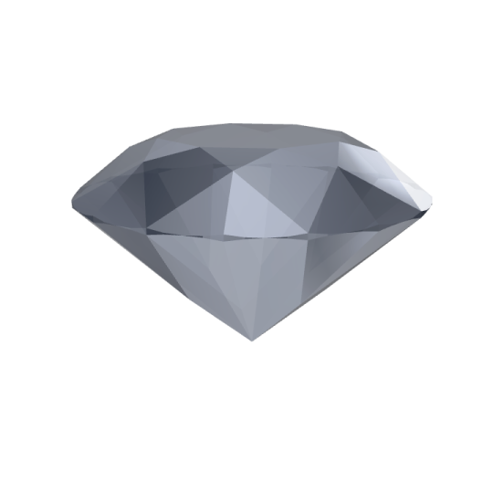 a grey diamond on a white background