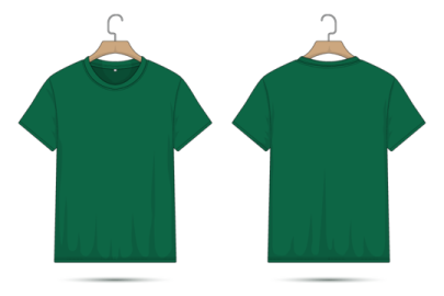 a green t - shirt on a hanger
