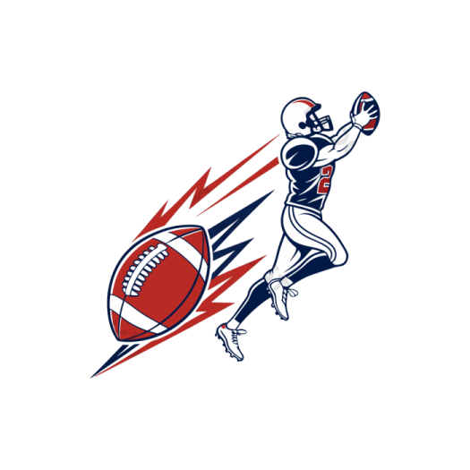 a football player running with the ball in his hand