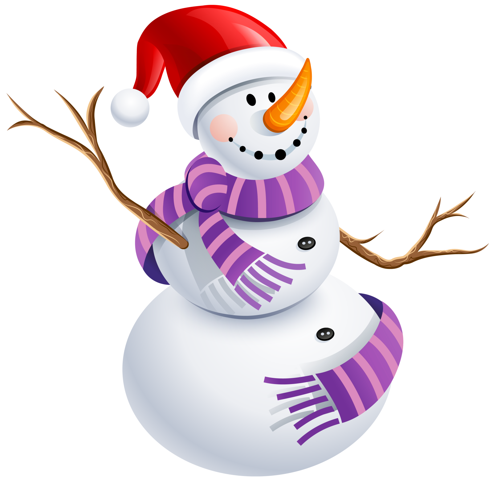 a snowman wearing a santa hat and scarf