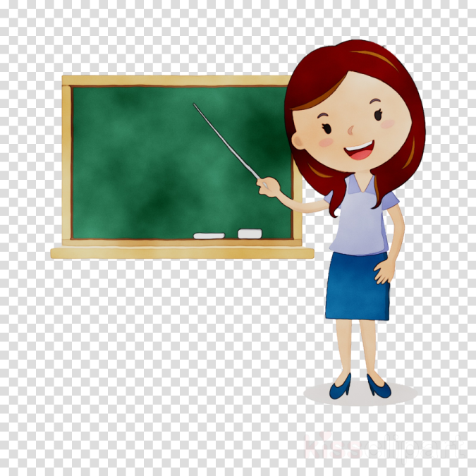 a girl standing in front of a blackboard with a pointer