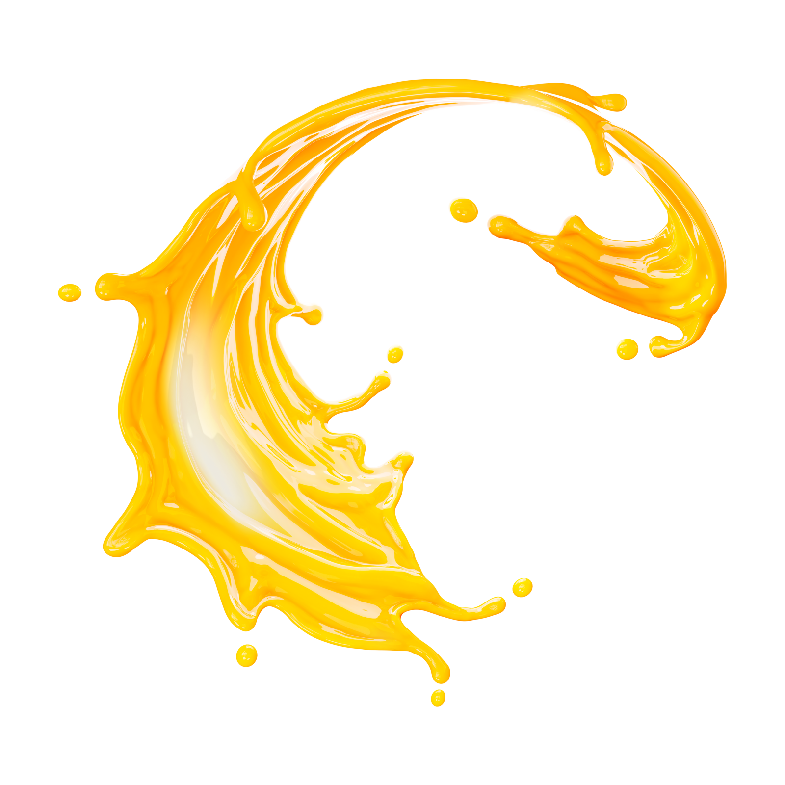 a splash of oil on a white background