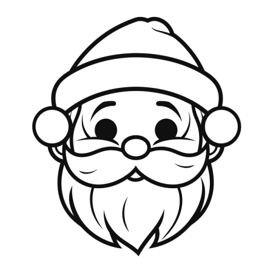 a black and white image of santa claus