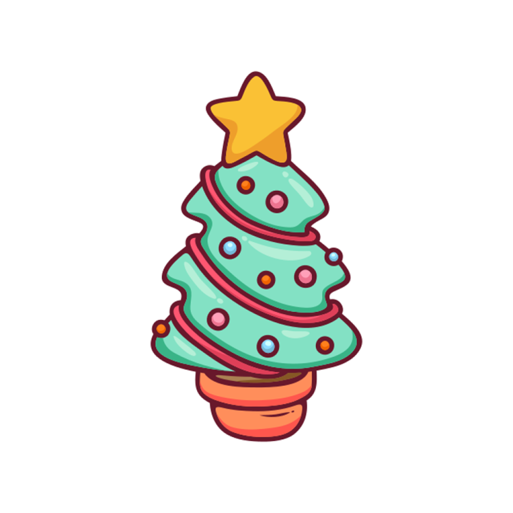 a christmas tree with a star on top