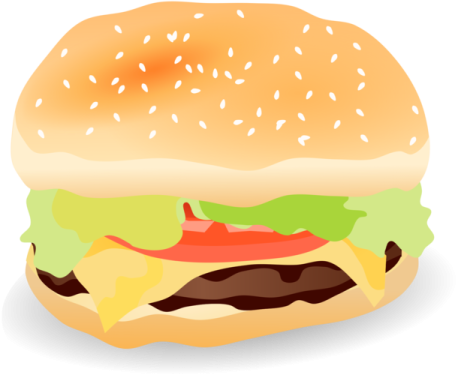 a big hamburger on a white background