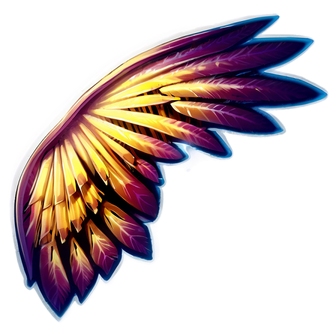 an image of a purple and yellow wing