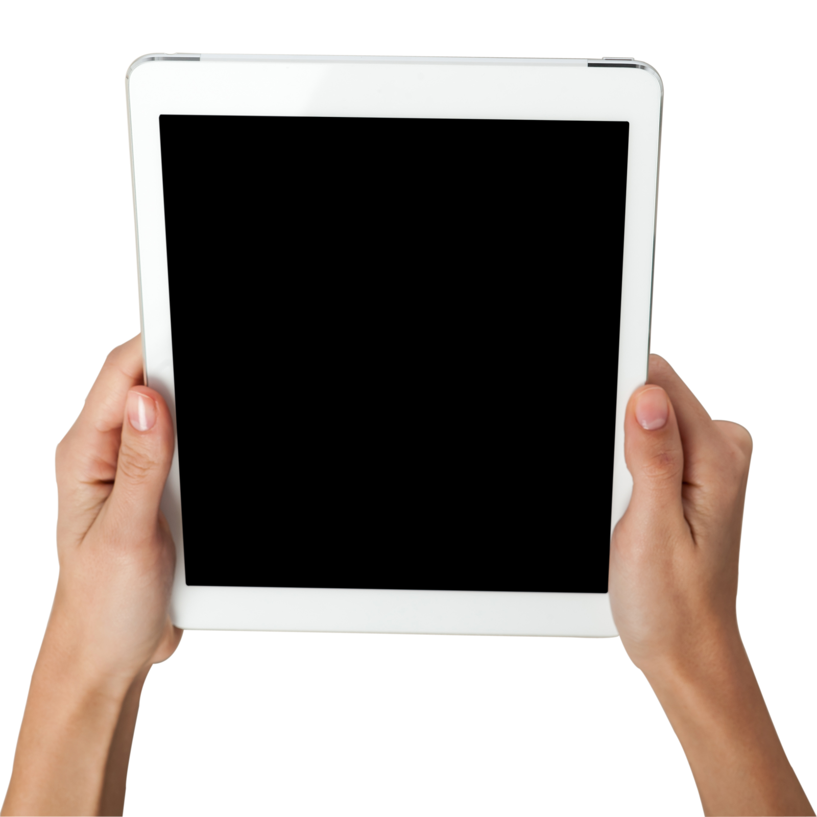 a person holding an ipad in their hands